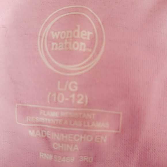 GIRLS TOP AND BOTTOM PAJAMAS SIZE 10/12 - Picture 5 of 11